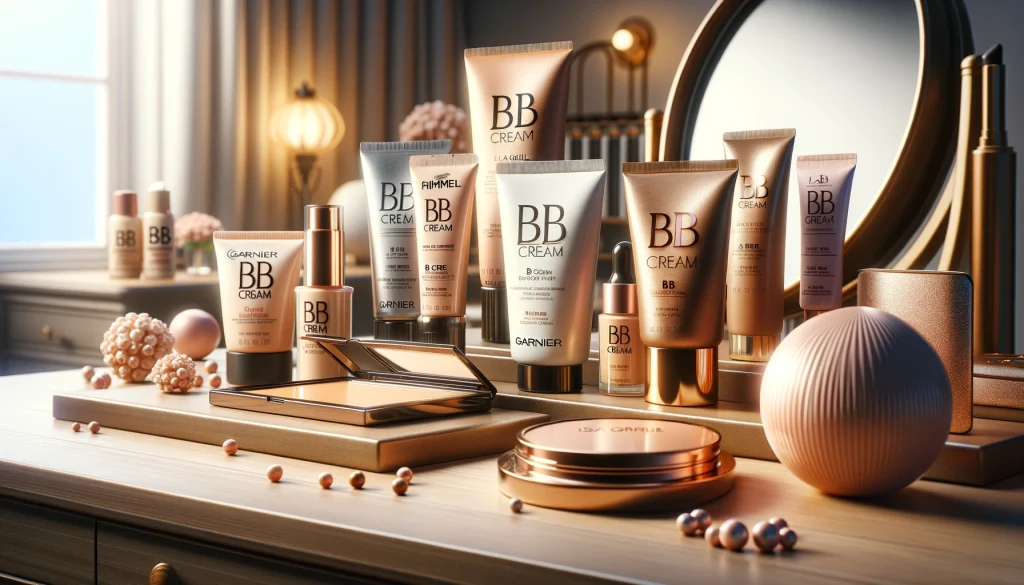 A selection of the best BB creams available in Pakistan displayed on a modern vanity. This image can be placed at the beginning of the article to visually summarize the variety and appeal of BB creams available in Pakistan.