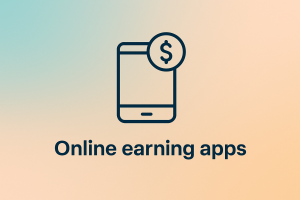 mobile phone icon with dollar coin symbolizing online earning apps in Pakistan